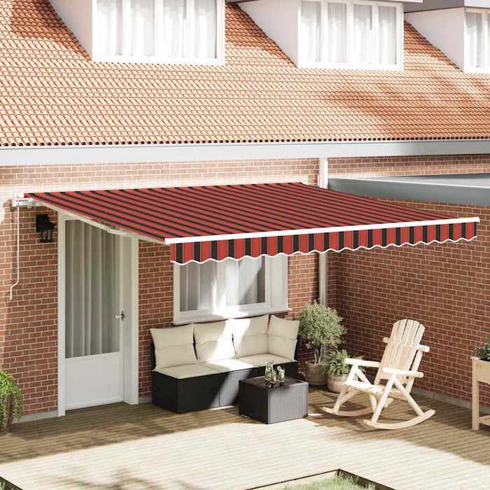 Marchiză retractabilă Portocalie și maro 400 × 350 cm - WALTI WALTI