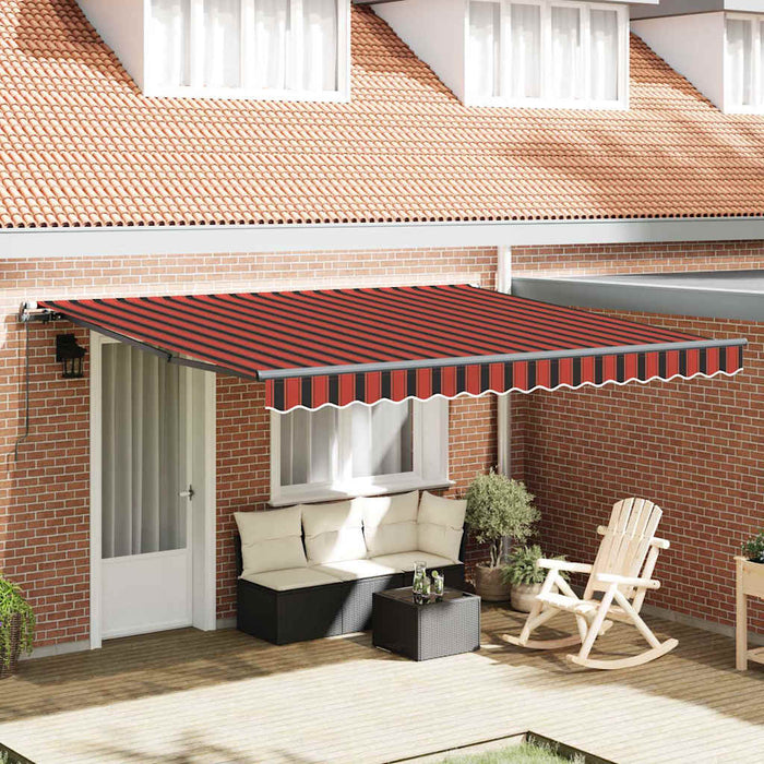 Cortina Retractabilă portocaliu și maro 400 × 350 cm Poliester - WALTI WALTI