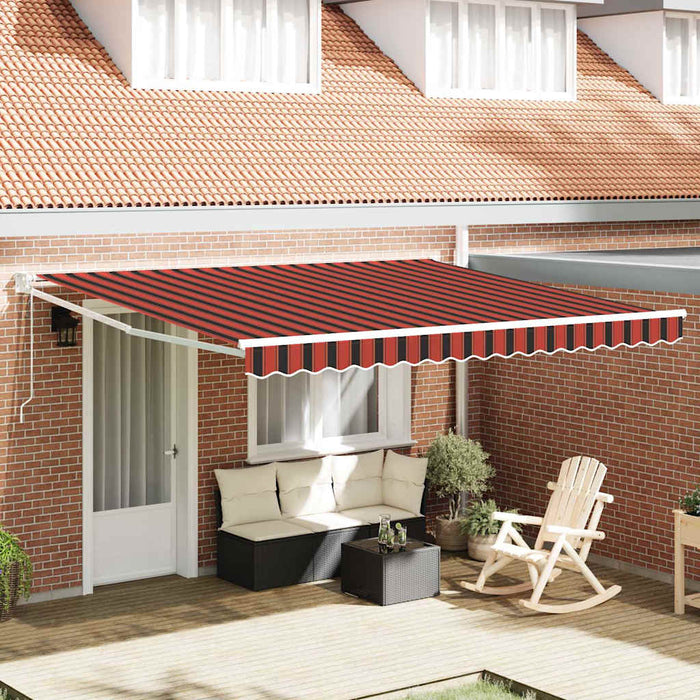 Marchiza retractabilă manuală Galben și portocaliu 400 × 350 cm - WALTI WALTI