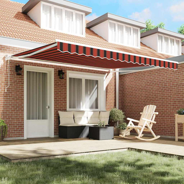 Marchiza retractabilă manuală Galben și portocaliu 400 × 350 cm - WALTI WALTI