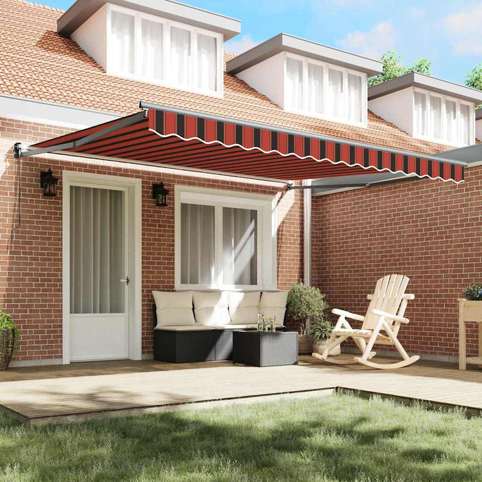 Marchiză retractabilă Galben și portocaliu 400 × 350 cm - WALTI WALTI