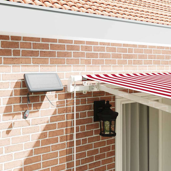 Cortina Retractabilă Manual Roșu și Alb 400 × 300 cm - WALTI WALTI