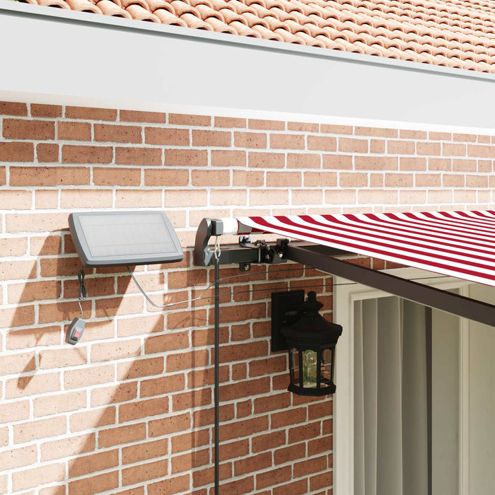 Cortina Retractabilă Manual Roșu și alb 400 ×350 cm țesătură - WALTI WALTI
