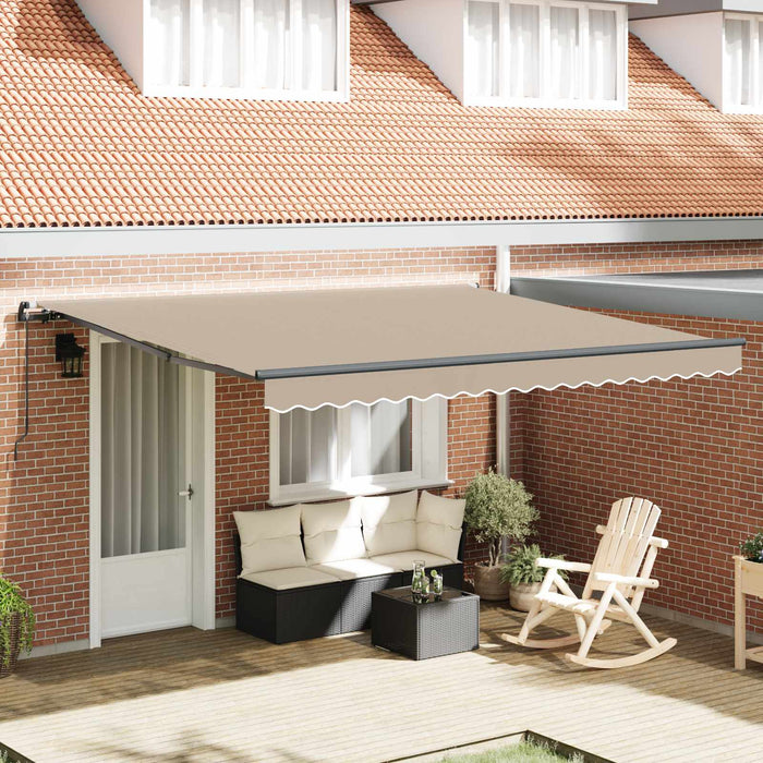 Cortina Retractabilă Manual Bej 400 × 350 cm Poliester și oțel - WALTI WALTI