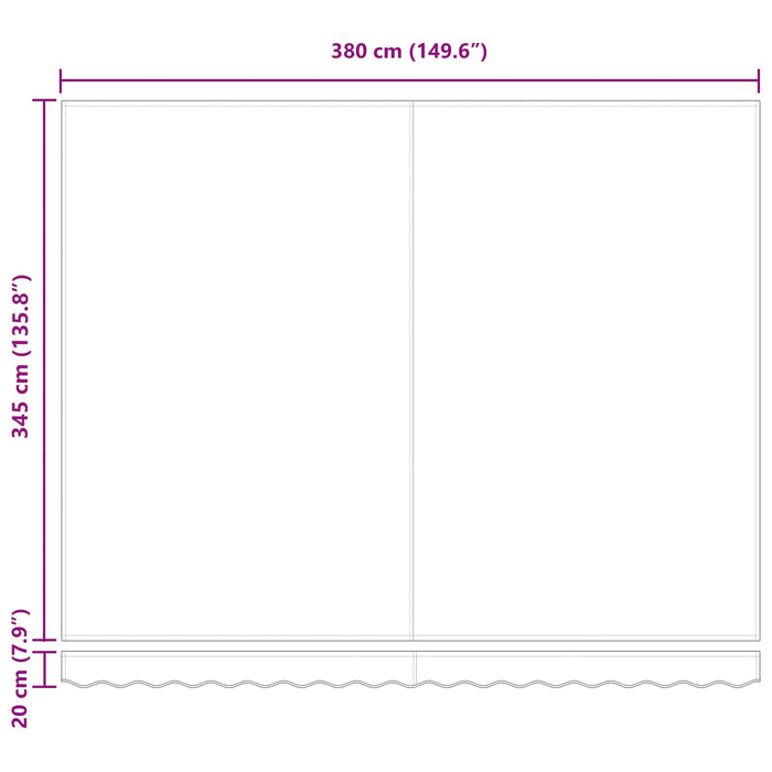 Cortina Retractabilă Manual Bej 400 × 350 cm Poliester și oțel - WALTI WALTI