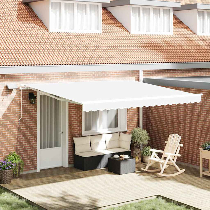 Marchiză retractabilă with Manual Alb 400 × 350 cm Alb - WALTI WALTI