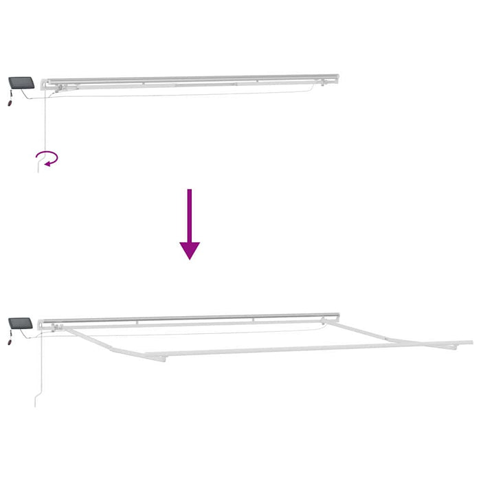 Marchiză retractabilă with Manual Alb 400 × 350 cm Alb - WALTI WALTI