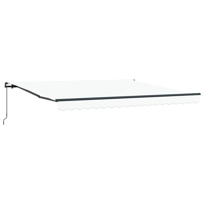 Umbrelă retractabilă albă Alb 400 × 350 cm Poliester și metal - WALTI WALTI