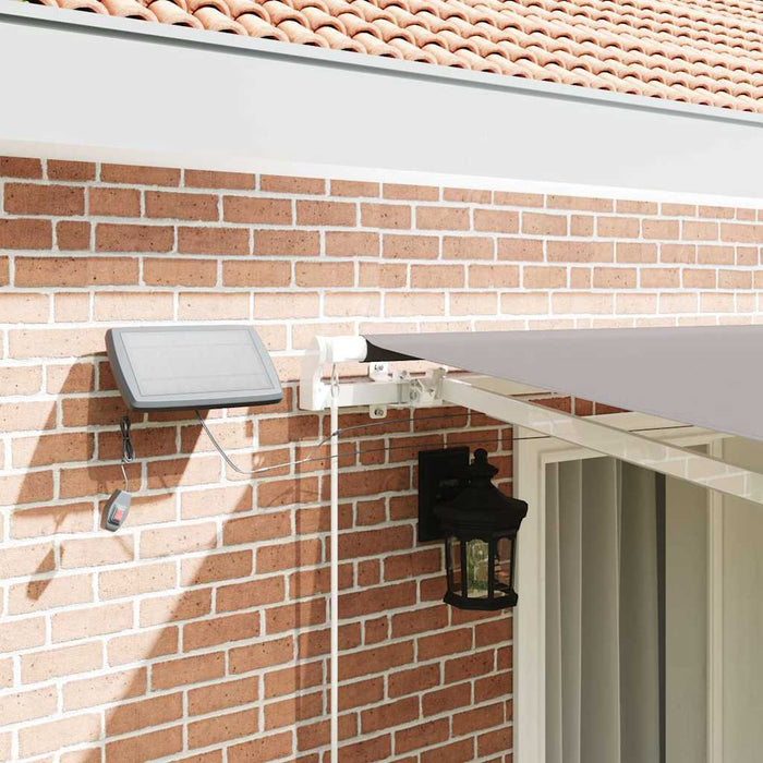 Cortina Retractabilă cu Manual Gri deschis 400 ×350 cm țesătură - WALTI WALTI