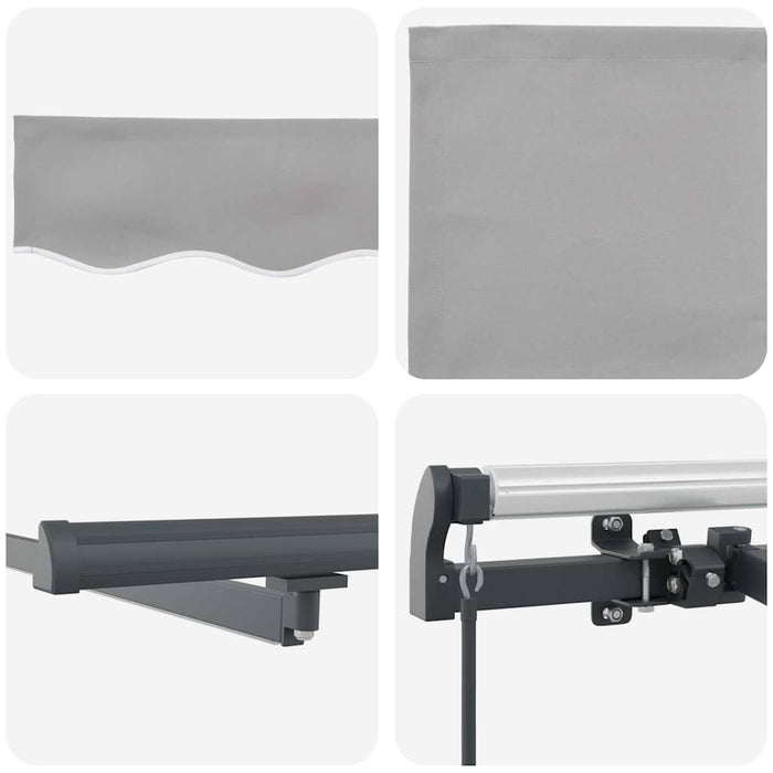 Cortina Retractabilă Manual Gri deschis 400 ×350 cm țesătură - WALTI WALTI