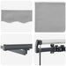 Cortina Retractabilă Manual Gri deschis 400 ×350 cm țesătură - WALTI WALTI