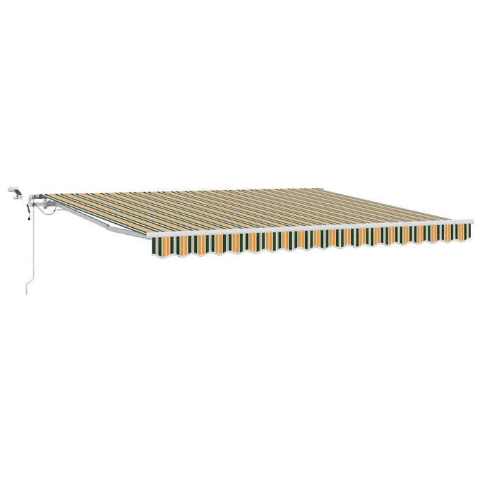 Copertină retractabilă Verde și galben 400 × 350 cm Poliester WALTI