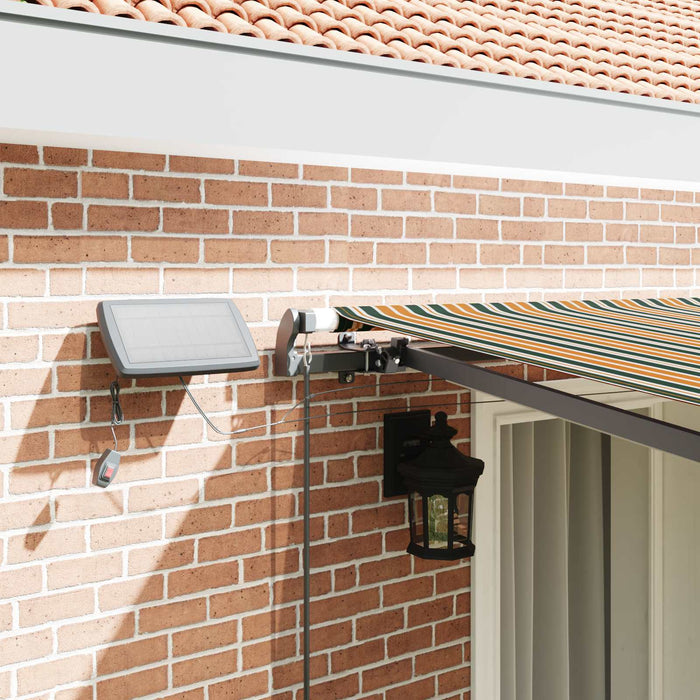 Copertină retractabilă Verde și galben 400 × 350 cm WALTI