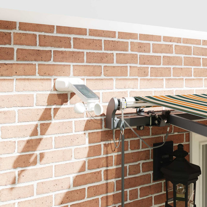 Copertină retractabilă Verde și galben 400 × 350 cm Poliester WALTI