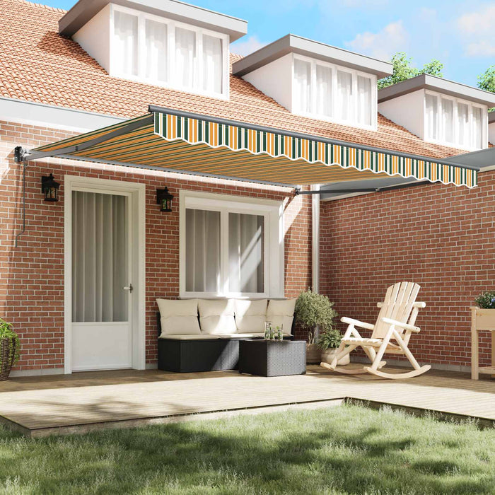 Cortina Retractabilă Verde și alb 400 × 350 cm - WALTI WALTI