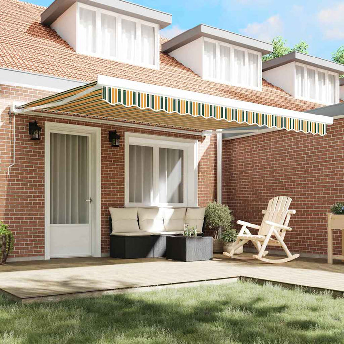 Cortina Retractabilă Manual Verde și alb 400 × 350 cm - WALTI WALTI