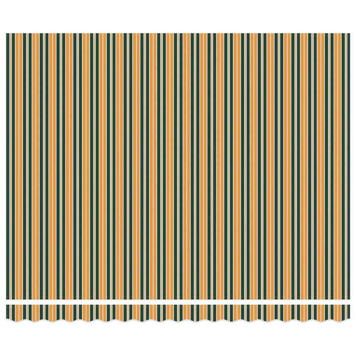 Cortina Retractabilă Manual Verde și alb 400 ×350 cm țesătură - WALTI WALTI