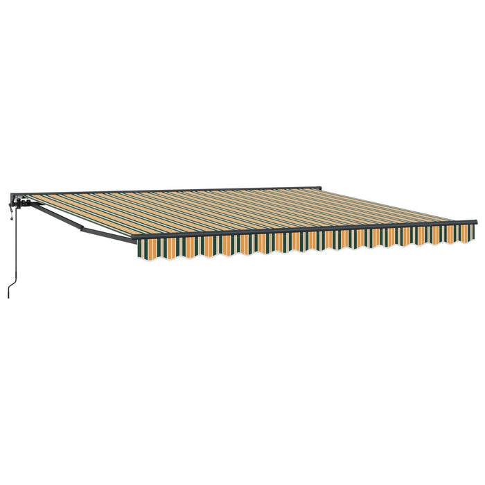 Țesătură pentru copertină Verde și alb 400 × 350 cm Poliester - WALTI WALTI