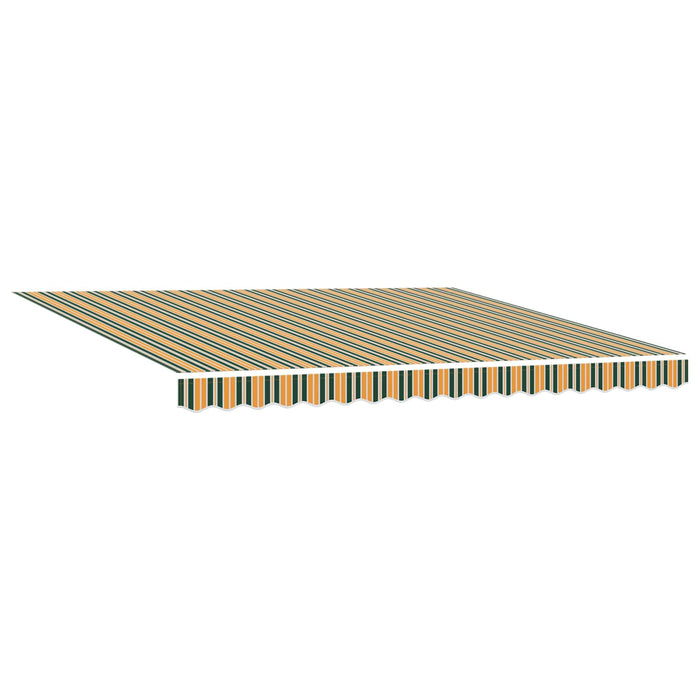 Țesătură pentru copertină Verde și alb 400 × 350 cm Poliester - WALTI WALTI