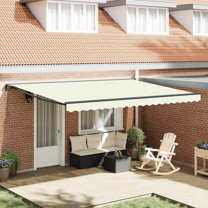 Cortina Retractabilă Crem 450 × 300 cm Poliester și metal - WALTI WALTI