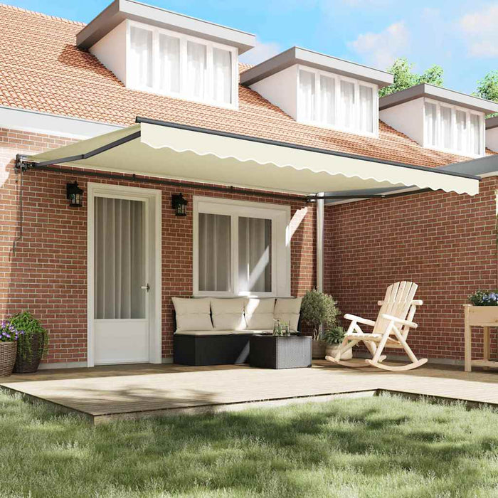 Cortina Retractabilă Crem 450 × 300 cm Poliester și metal - WALTI WALTI