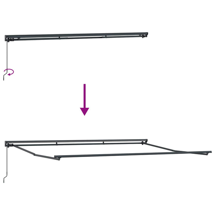 Cortina Retractabilă Manual Galben și alb 450 × 300 cm - WALTI WALTI