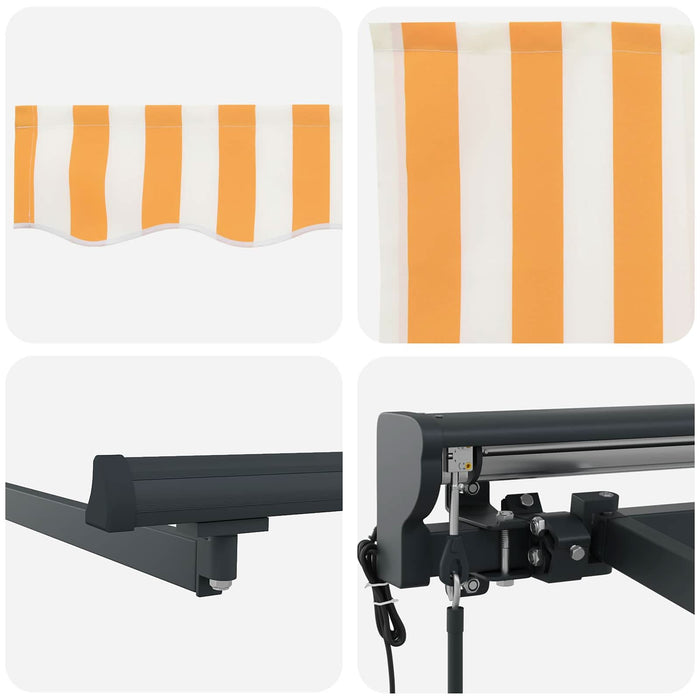Cortina Retractabilă Galben și alb 450 × 300 cm - WALTI WALTI