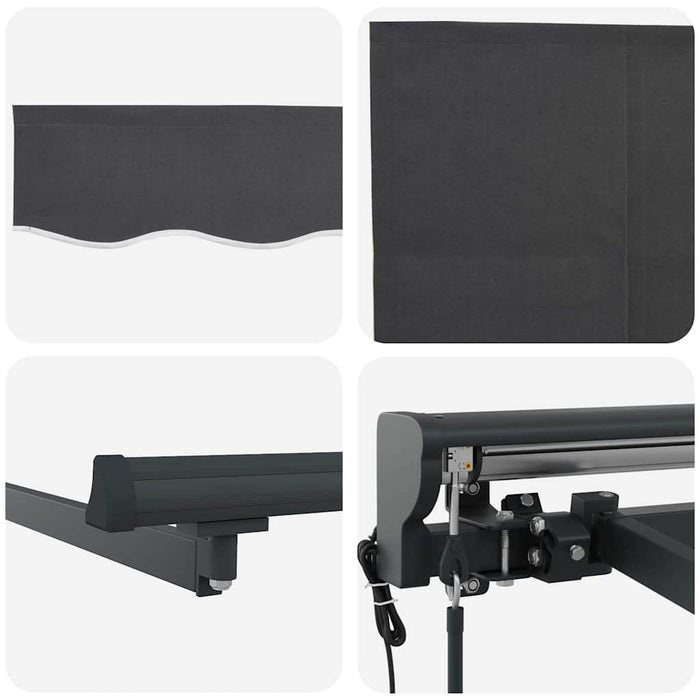 Cortina Retractabilă Manual Antracit Gri 450 × 300 cm - WALTI WALTI