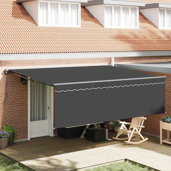 Cortina Retractabilă Manual Antracit Gri 450 × 300 cm - WALTI WALTI