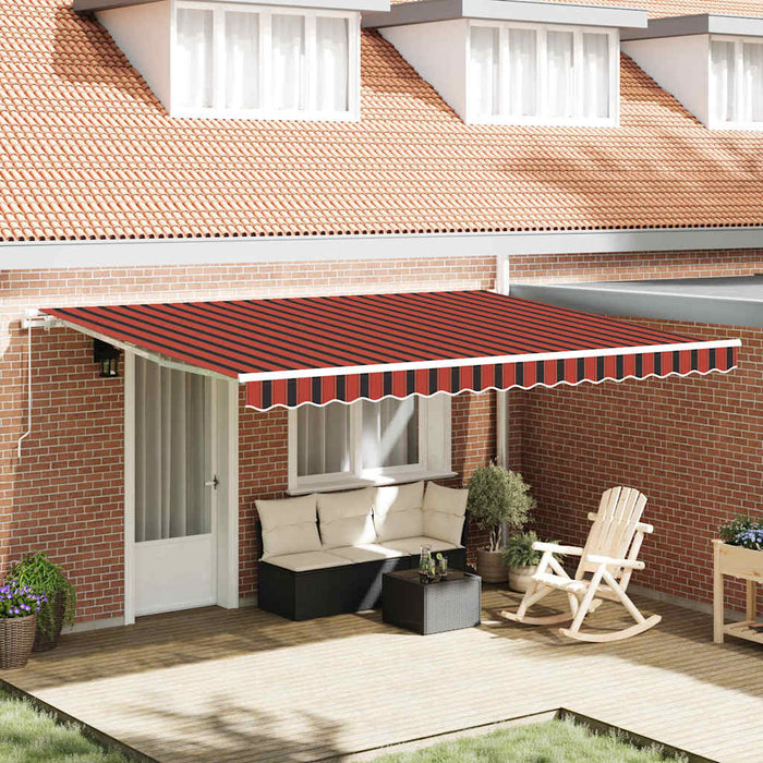 Copertină Manual Portocalie și maro 450 x 300 x 165 cm - WALTI WALTI