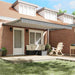 Cortina Retractabilă Manual Antracit și Alb 450 × 300 cm - WALTI WALTI