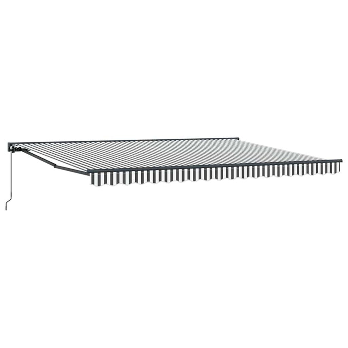 Cortina Retractabilă Manual Antracit și Alb 450 × 300 cm - WALTI WALTI