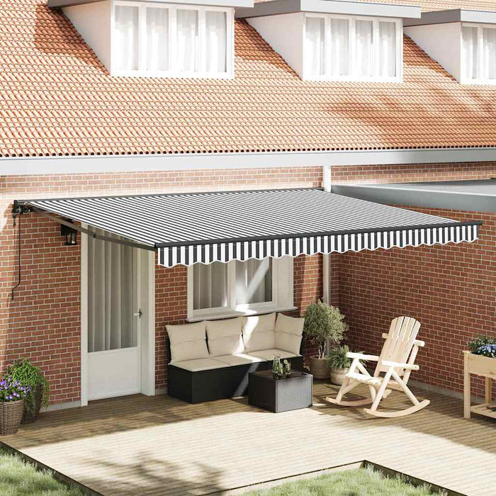 Cortina Retractabilă Antracit și Alb 450 × 300 cm - WALTI WALTI
