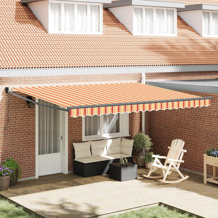 Copertină Manual Galben și portocalie 450 x 300 x 165 cm - WALTI WALTI