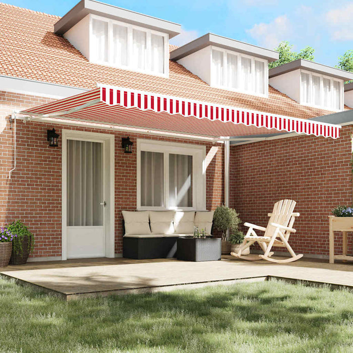 Cort electric retractabil Roșu și Alb 450 × 300 cm - WALTI WALTI