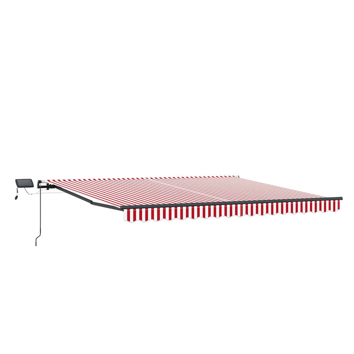 Cortina Retractabilă Manual Roșu și alb 450 ×300 cm țesătură - WALTI WALTI