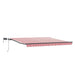 Cortina Retractabilă Manual Roșu și alb 450 ×300 cm țesătură - WALTI WALTI