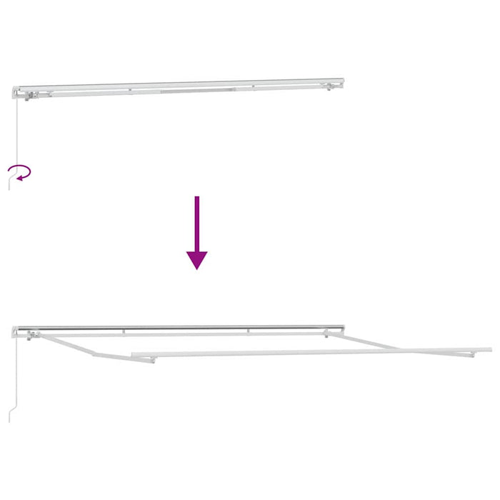 Copertină Manual Bej 450 x 300 x 165 cm Poliester și metal - WALTI WALTI