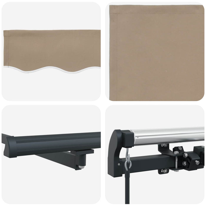 Cortina Retractabilă Manual Bej 450 × 300 cm Poliester și oțel - WALTI WALTI