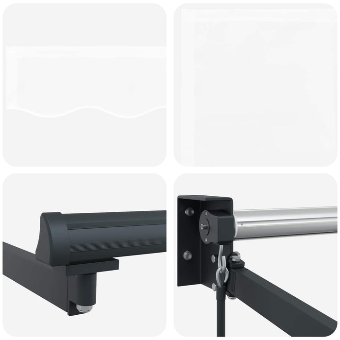 Copertină Manual Alb 450 x 300 x 165 cm Poliester și metal - WALTI WALTI