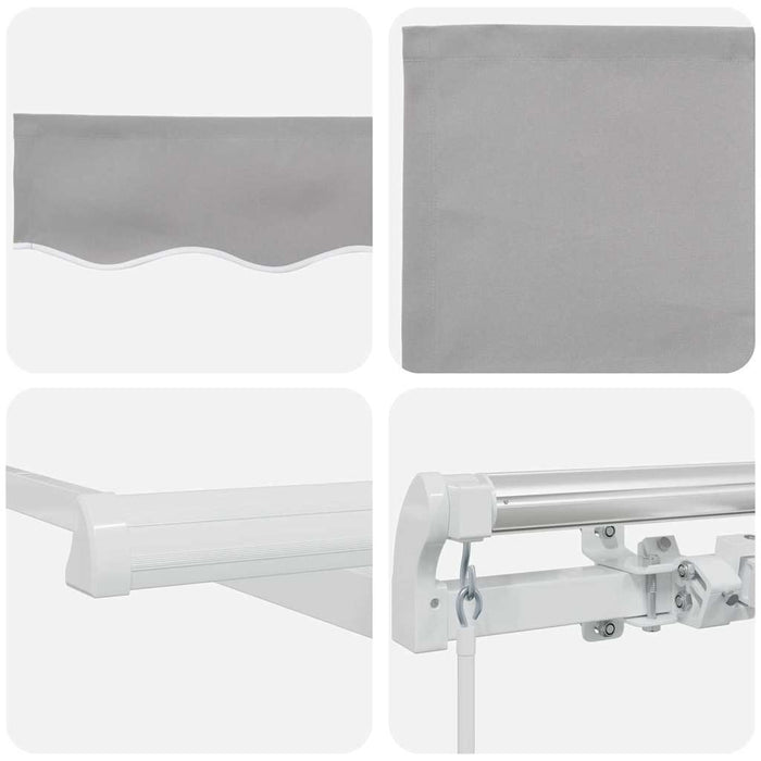 Copertină Gri deschis 450 x 300 x 165 cm Poliester și metal - WALTI WALTI