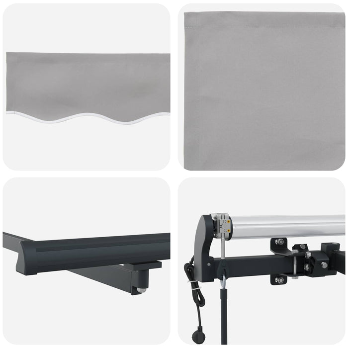 Copertină retractabilă Gri deschis 450 × 300 cm WALTI