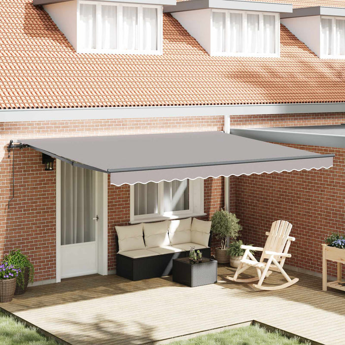 Copertină retractabilă Gri deschis 450 × 300 cm WALTI