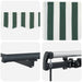 Cortina Retractabilă Manual Verde și alb 450 × 300 cm - WALTI WALTI