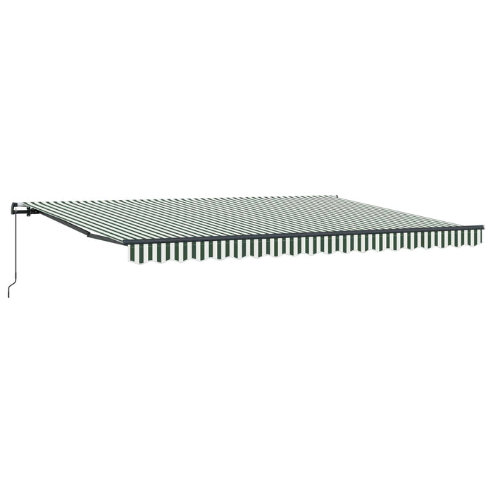 Cortina Retractabilă Manual Verde și alb 450 × 300 cm - WALTI WALTI