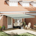 Cortina Retractabilă Manual Verde și alb 450 ×300 cm țesătură - WALTI WALTI