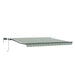 Cortina Retractabilă Manual Verde și alb 450 ×300 cm țesătură - WALTI WALTI