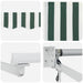 Copertină Verde și alb 450 x 300 x 165 cm Poliester și metal - WALTI WALTI