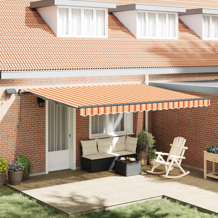 Copertină retractabilă Galben și portocalie 450 × 350 cm WALTI