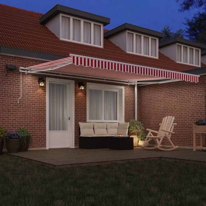 Cortina Retractabilă Manual Roșu și Alb 450 × 350 cm - WALTI WALTI
